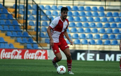 Adri Díaz, en una imatge del partit contra l'Hércules, al Rico Pérez | Sandra Dihör